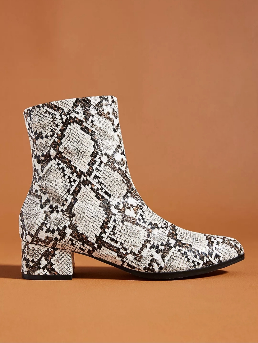 Anthropologie Matiko Jeanine Snake-printed Ankle Boots